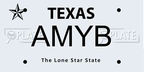 AMYB Texas License Plate