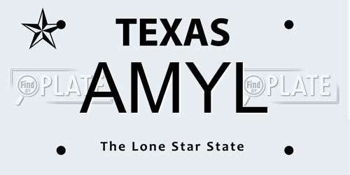 AMYL Texas License Plate
