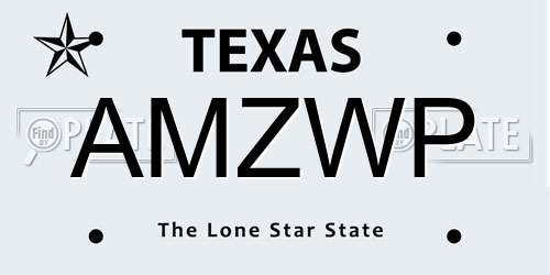 AMZWP Texas License Plate