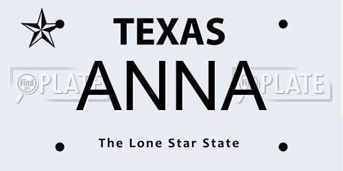 ANNA Texas License Plate