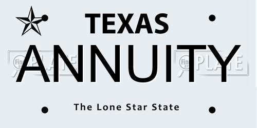 ANNUITY Texas License Plate