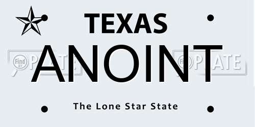 ANOINT Texas License Plate