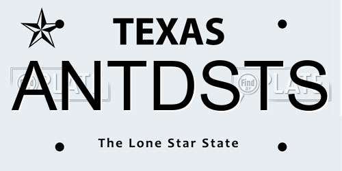 ANTDSTS Texas License Plate