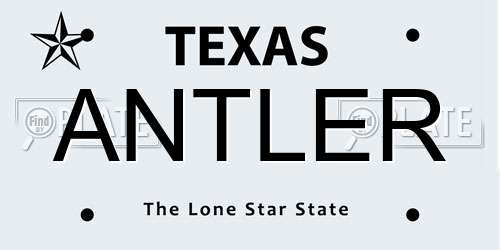 ANTLER Texas License Plate