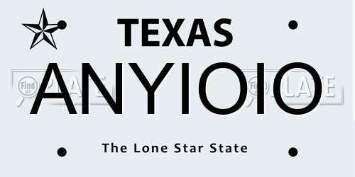 ANYIOIO Texas License Plate