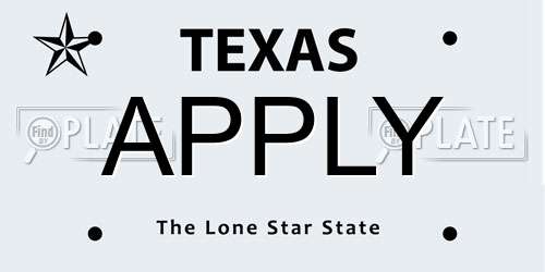 APPLY Texas License Plate