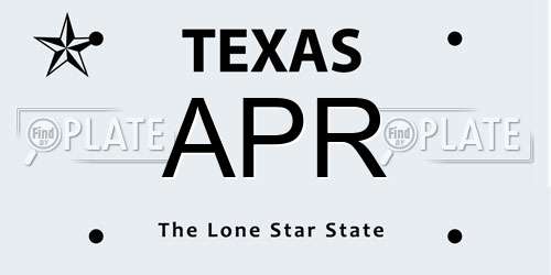 APR Texas License Plate