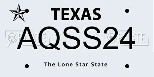 AQSS24 Texas License Plate
