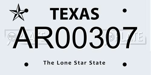 AR00307 Texas License Plate