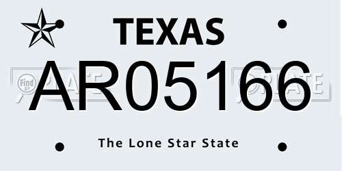 AR05166 Texas License Plate