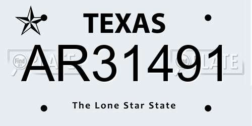 AR31491 Texas License Plate