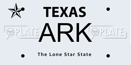 ARK Texas License Plate