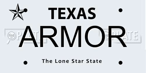 ARMOR Texas License Plate
