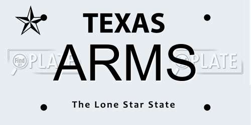ARMS Texas License Plate