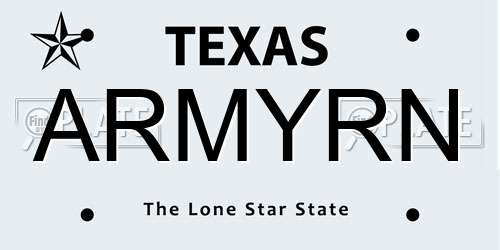 ARMYRN Texas License Plate
