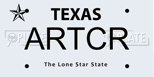 ARTCR Texas License Plate