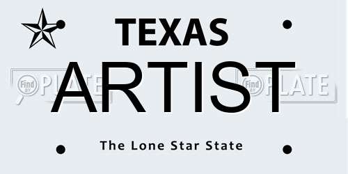 ARTIST Texas License Plate