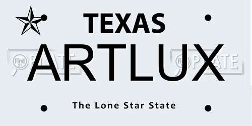 ARTLUX Texas License Plate