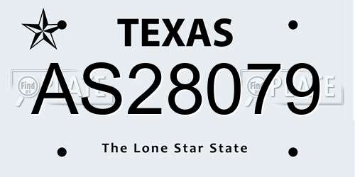 AS28079 Texas License Plate