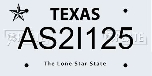 AS2I125 Texas License Plate