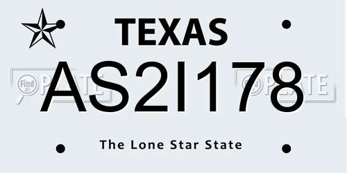 AS2I178 Texas License Plate