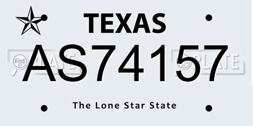 AS74157 Texas License Plate