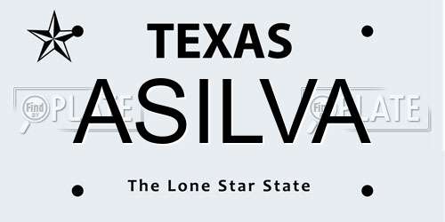 ASILVA Texas License Plate