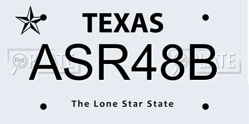 ASR48B Texas License Plate