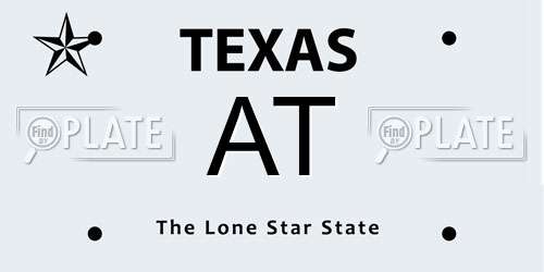 AT Texas License Plate