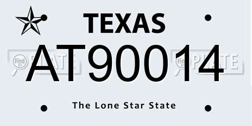 AT90014 Texas License Plate