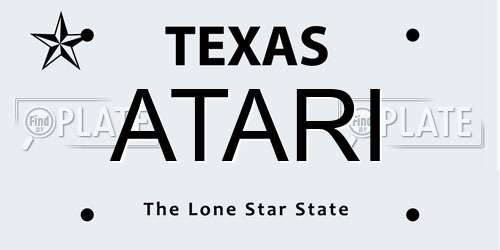 ATARI Texas License Plate