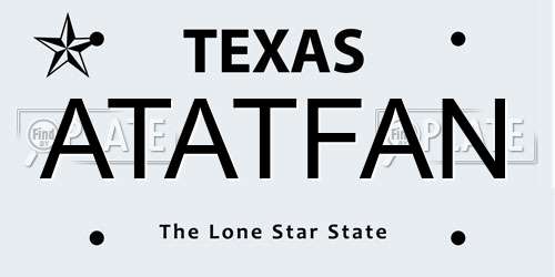 ATATFAN Texas License Plate