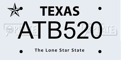 ATB520 Texas License Plate