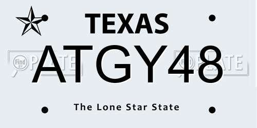 ATGY48 Texas License Plate