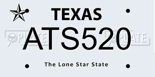 ATS520 Texas License Plate