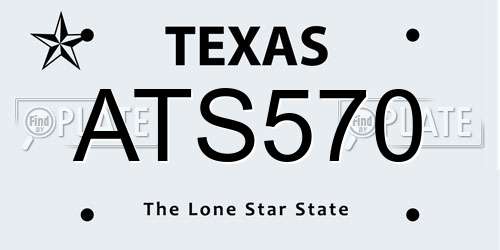 ATS570 Texas License Plate