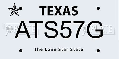 ATS57G Texas License Plate