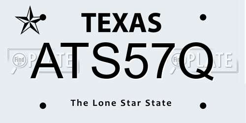 ATS57Q Texas License Plate