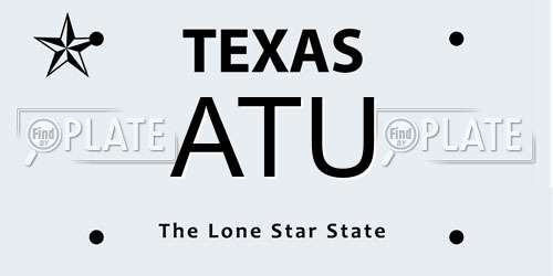 ATU Texas License Plate