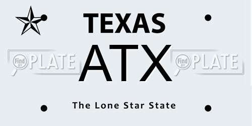 ATX Texas License Plate