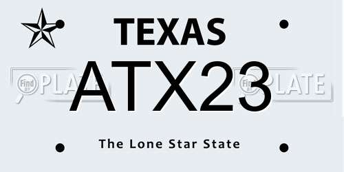 ATX23 Texas License Plate