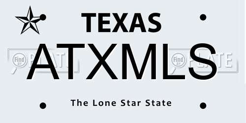 ATXMLS Texas License Plate