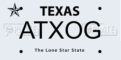 ATXOG Texas License Plate
