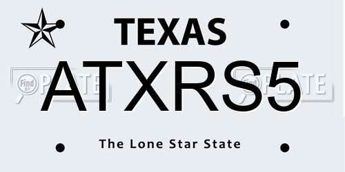 ATXRS5 Texas License Plate
