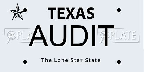 AUDIT Texas License Plate