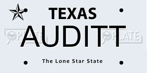 AUDITT Texas License Plate