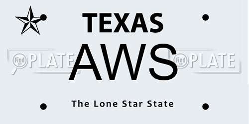 AWS Texas License Plate