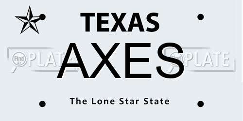 AXES Texas License Plate