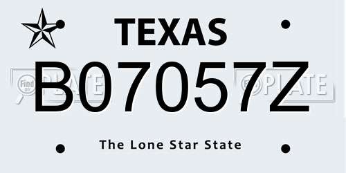 B07057Z Texas License Plate