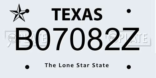 B07082Z Texas License Plate